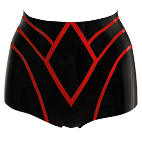 Atsuko Kudo Latex Betty Simone Knickers in Supatex Black