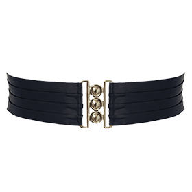 Atsuko Kudo Latex Clasp Belt  in Supatex Black