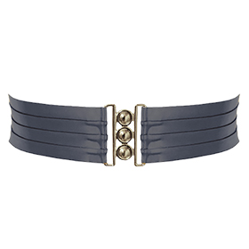 Atsuko Kudo Latex Clasp Belt  in Supatex PearlsheenPewter