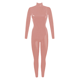 Atsuko Kudo Latex Classic Catsuit in Supatex Light Brown