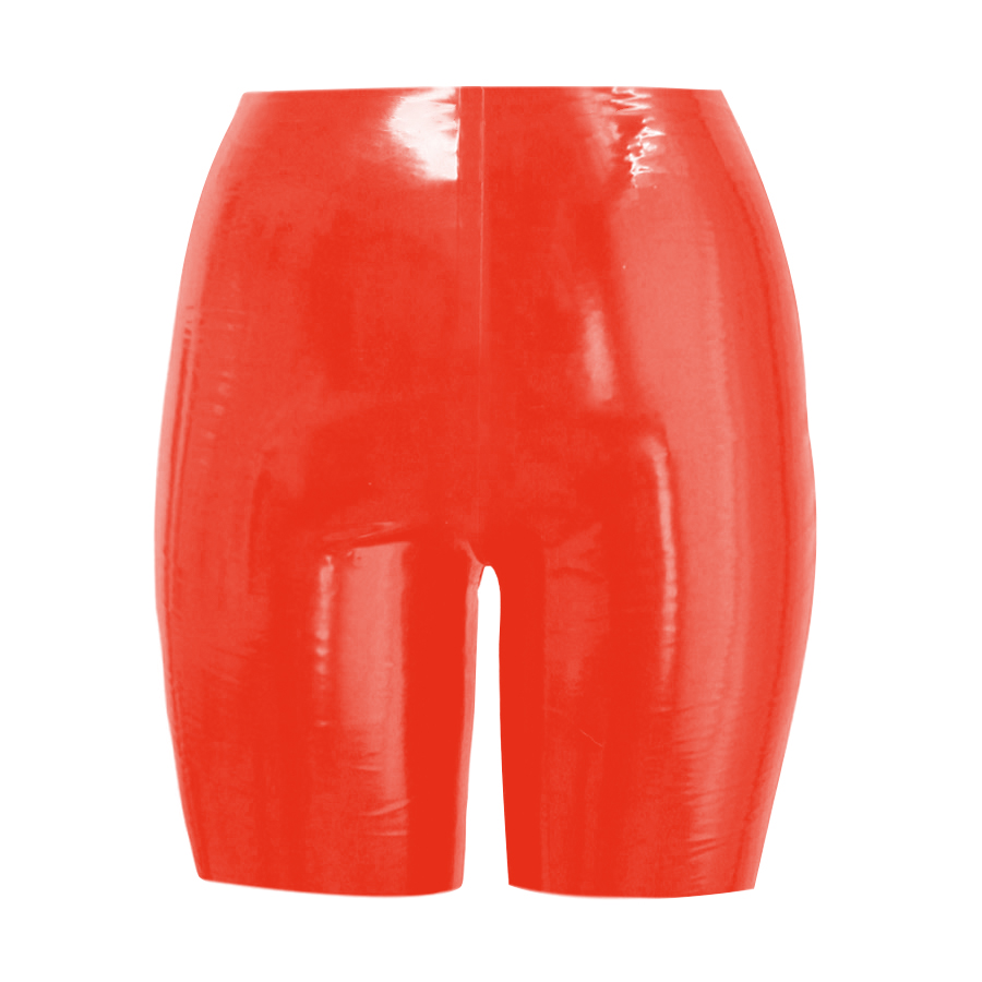 Atsuko Kudo Latex Cycle Shorts in Vibrant Red