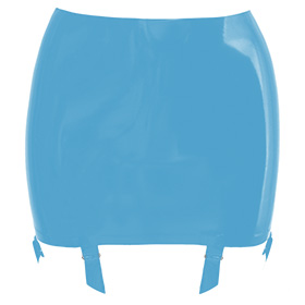 Atsuko Kudo Latex Girdle Skirt in Supatex Light Blue