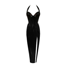 Atsuko Kudo Latex ホルターネック キャンディーカップ イブニングドレス in 