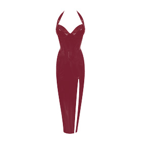 Atsuko Kudo Latex ホルターネック キャンディーカップ イブニングドレス in 