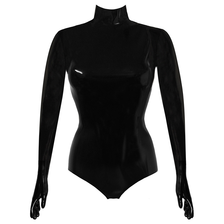 Atsuko Kudo Latex Joy Bodysuit in supatex black