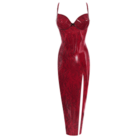 Atsuko Kudo Latex レディーP イブニングドレス in 