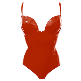 Atsuko Kudo Latex Miss T Body in Supatex Red