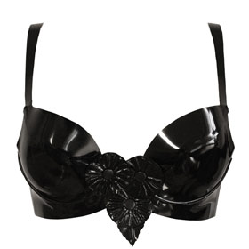 Atsuko Kudo Latex Miss T Bra in Supatex Black