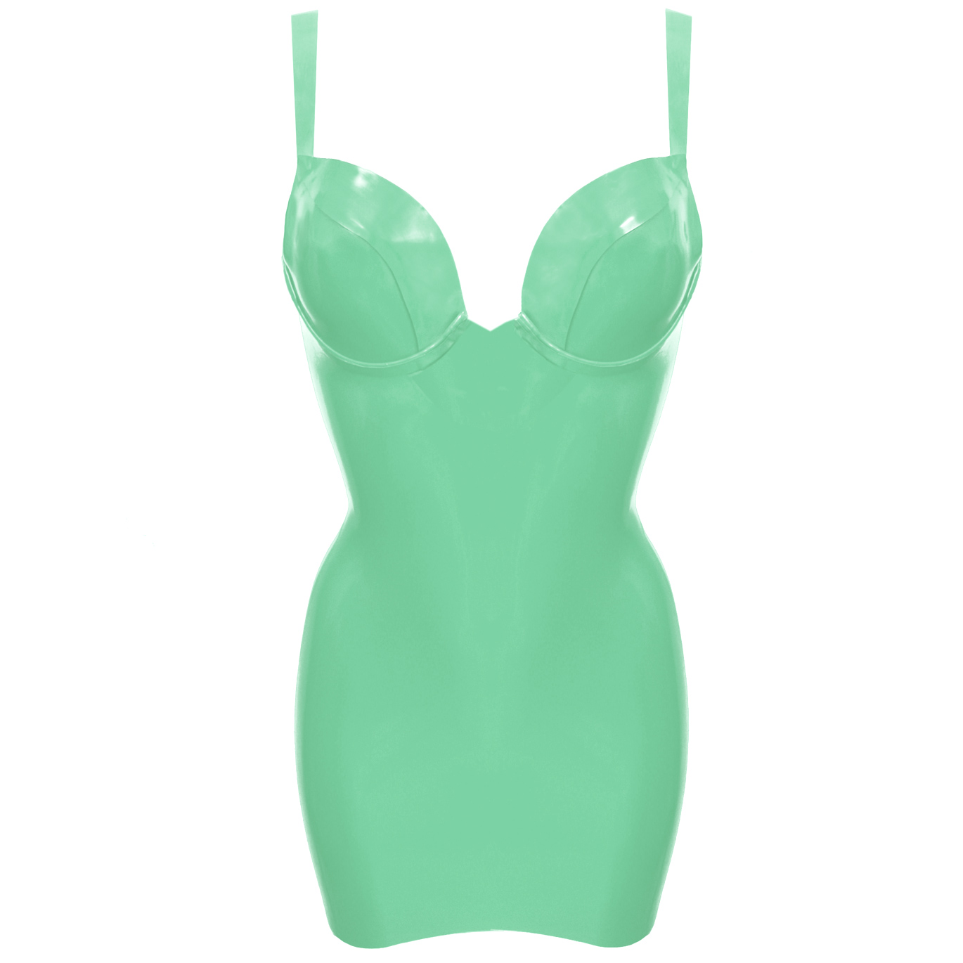 Atsuko Kudo Latex Miss T Mini Dress in Supatex Jade Green