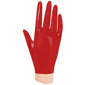Atsuko Kudo Latex Moulded Wrist Gloves in Red
