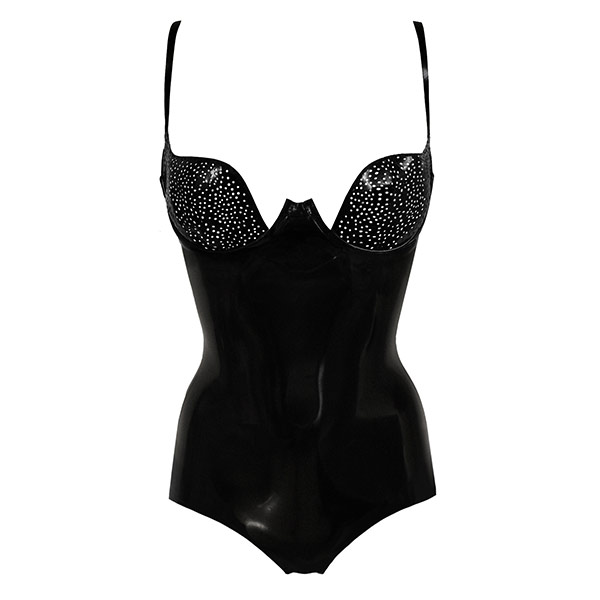Atsuko Kudo Latex Paris Cup Bodysuit in Black