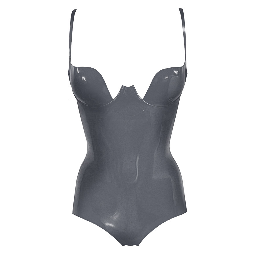 Atsuko Kudo Latex Paris Cup Bodysuit in Supatex PearlsheenPewter