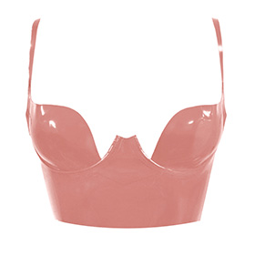 Atsuko Kudo Latex Paris Cup Crop Top in supatex light brown