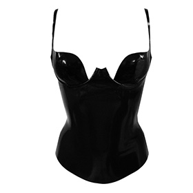 Atsuko Kudo Latex Paris Cup Top in Supatex Black