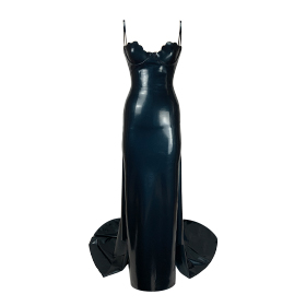 Atsuko Kudo Latex RTスカラップカップ ボールガウン in 