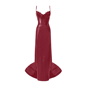 Atsuko Kudo Latex RTスカラップカップ ボールガウン in 