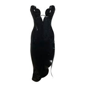 Atsuko Kudo Latex Tulip Dress in Supatex Black