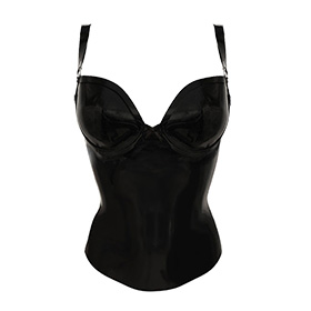 Atsuko Kudo Latex Wonder Cup Top in supatex black