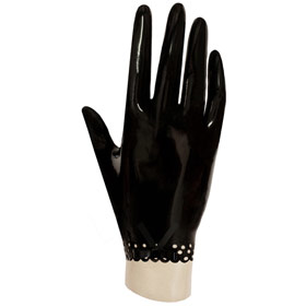 Atsuko Kudo Latex Moulded Wrist Gloves in Black